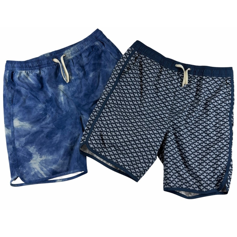 Fair Harbor Kids Youth Boys Swim Trunks Shorts Pockets Lined Medium Lot Of 2